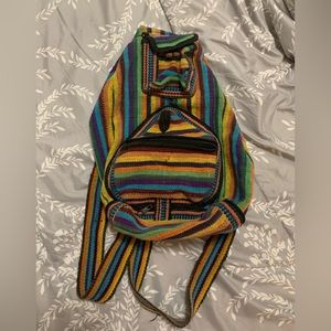 Colorful l Vintage Striped Book bag Purse